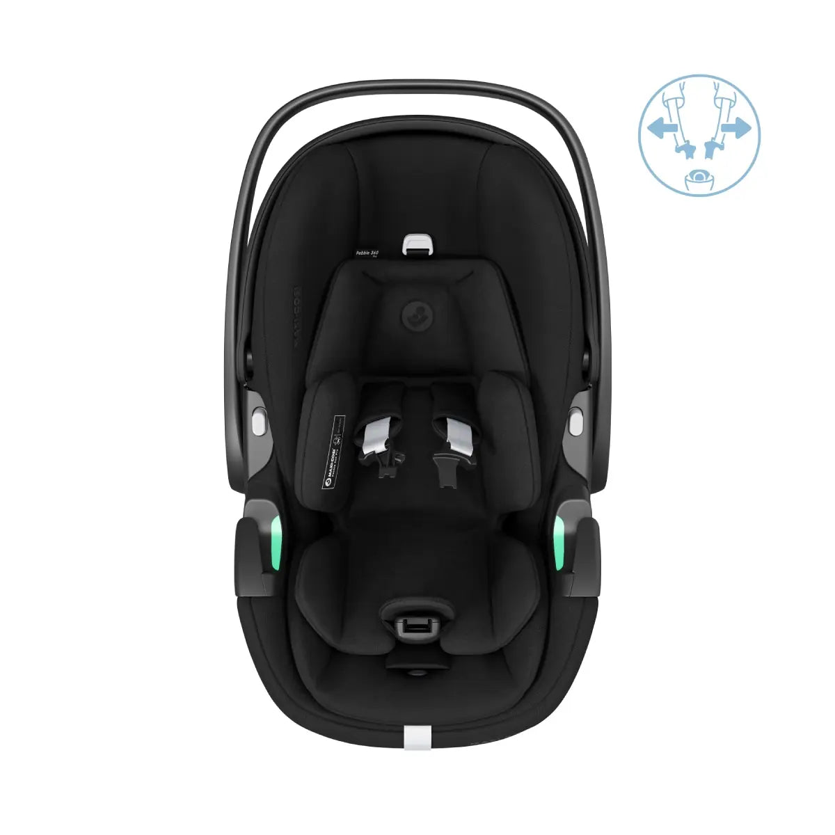 Maxi Cosi Pebble 360 PRO2 Car Seat & FamilyFix 360 Pro Base Bundle - Twillic Black