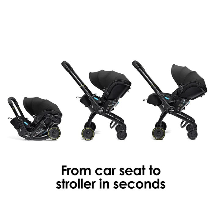 Doona X infant Car Seat/Stroller/Mirror and Isofix Base – Nitro Black