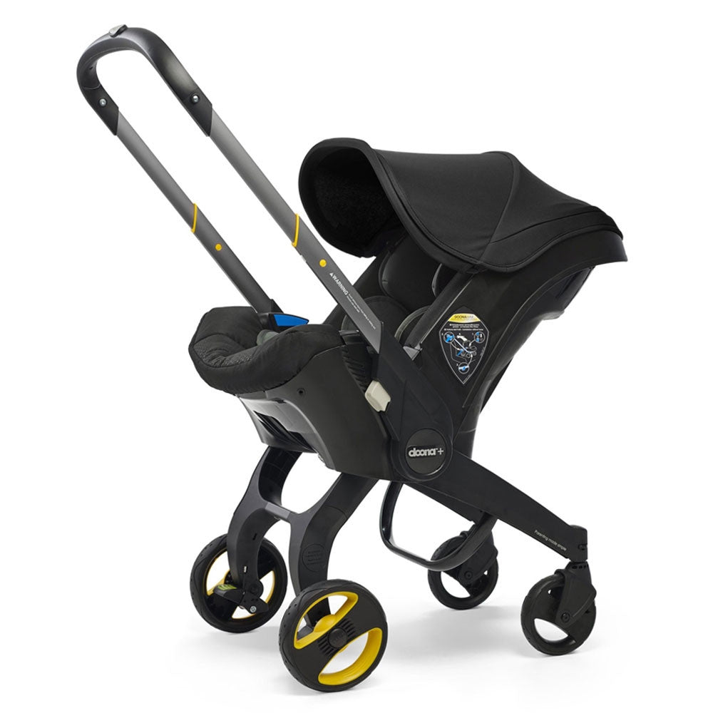 Doona+ Infant Car Seat Stroller inc FREE Vehicle Seat Protector - Nitro Black